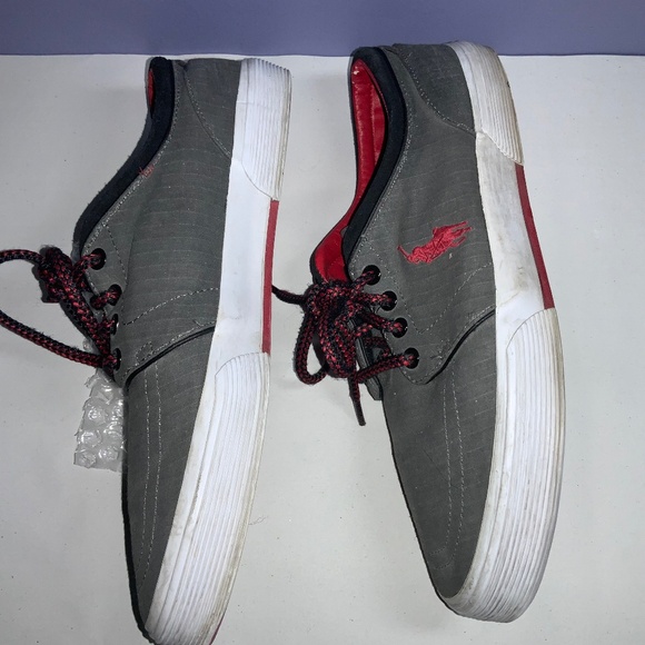 Polo Ralph Lauren Faxon low top sneakers walking shoes Sz 10 D ripstop canvas - Picture 3 of 6